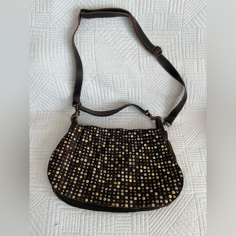 NWOT Campomaggi bag leather w studs HEAVY